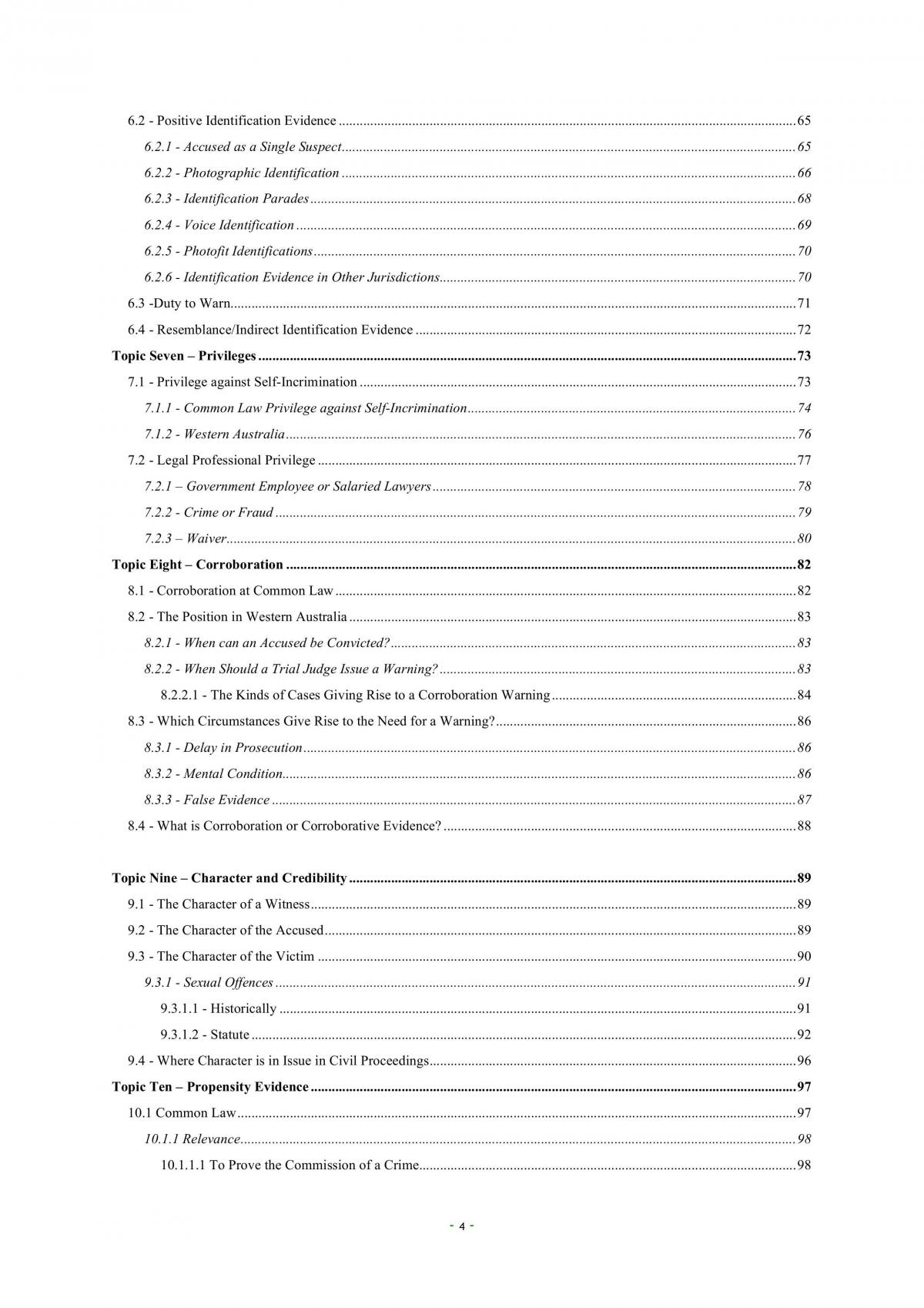 Complete Evidence Notes - Page 4
