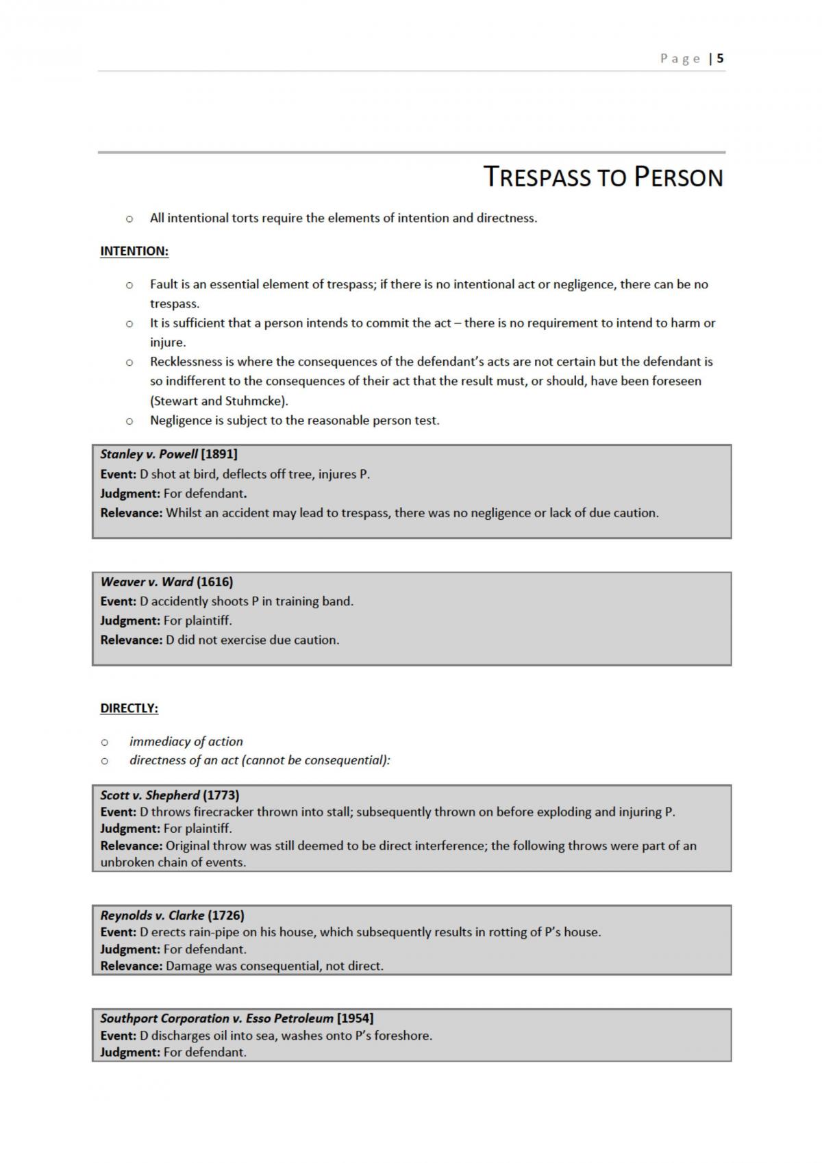 Complete Torts Notes - Page 5