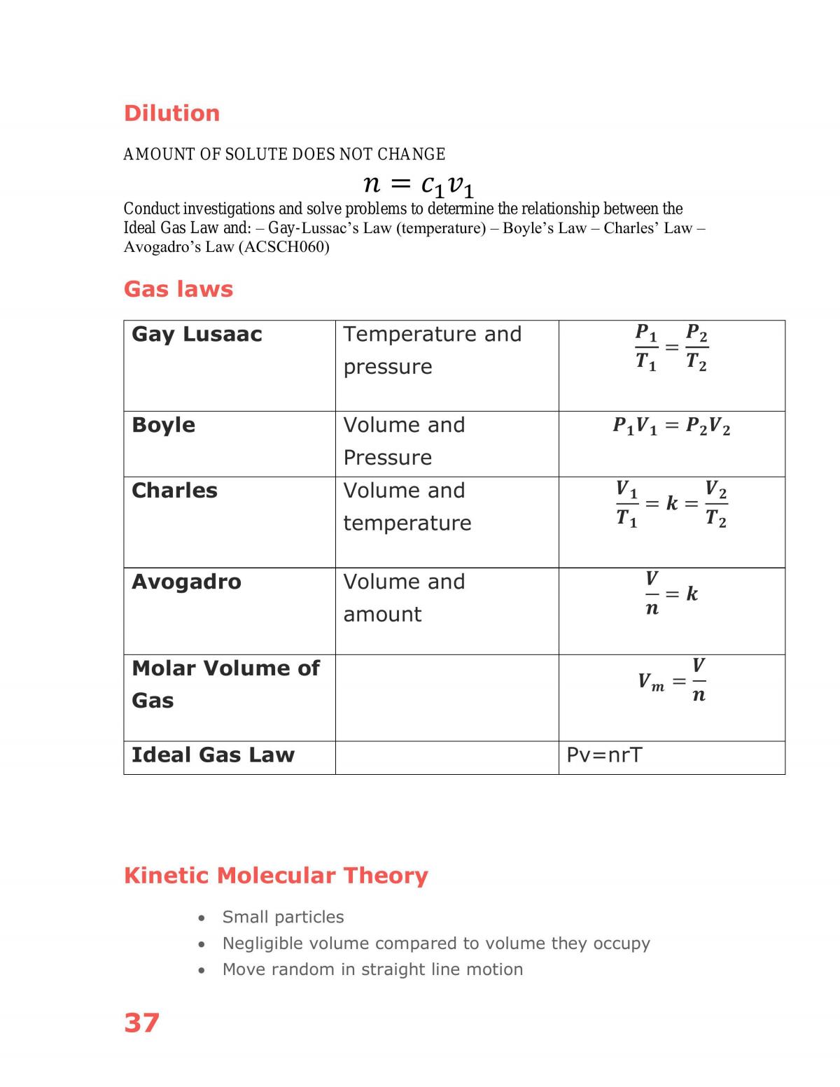 Preliminary Chemistry notes - Page 39