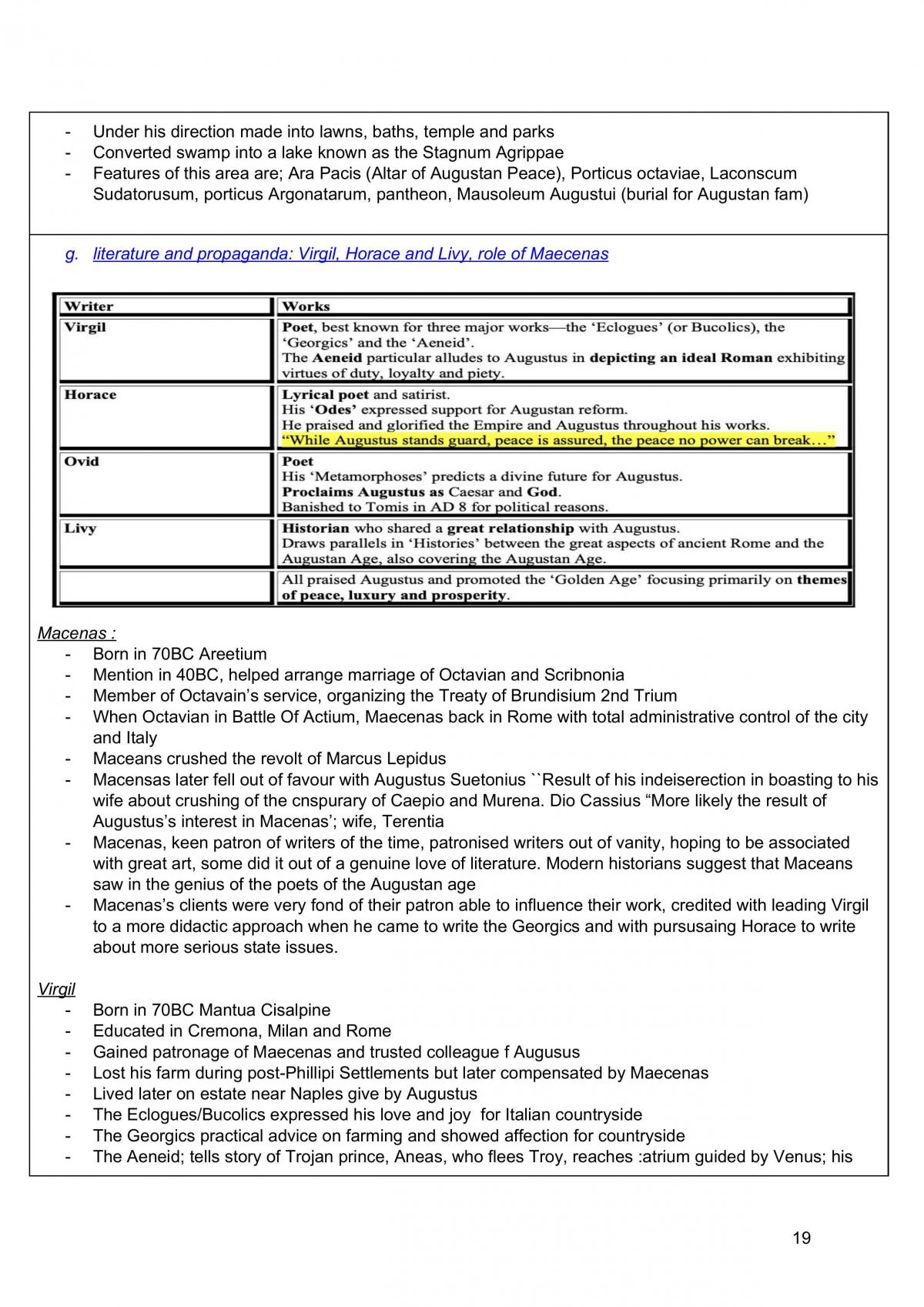 Augustan Age Study Notes  - Page 20