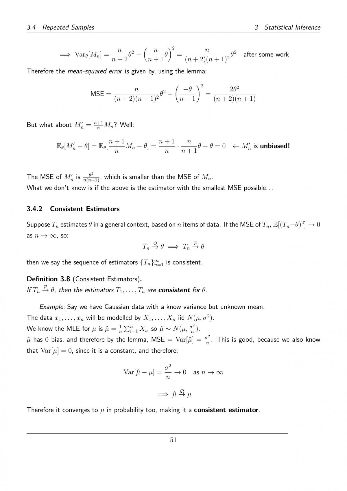 ST220I Introduction to Mathematical Statistics Notes - Page 53