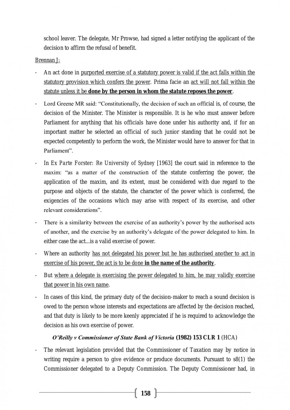 Admin law notes - Page 158