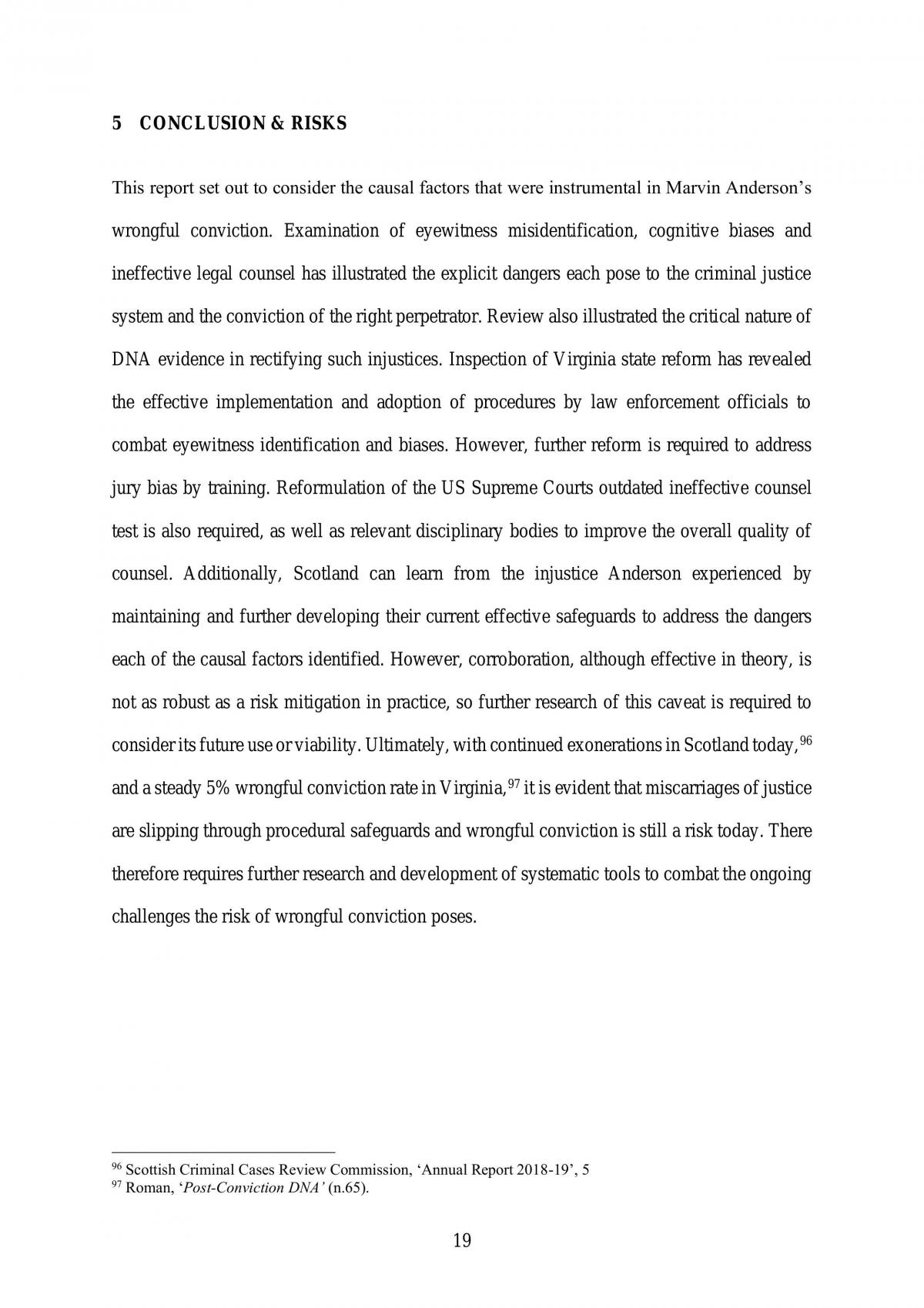 Critical Analysis of Marvin Anderson's Wrongful Conviction - Page 20