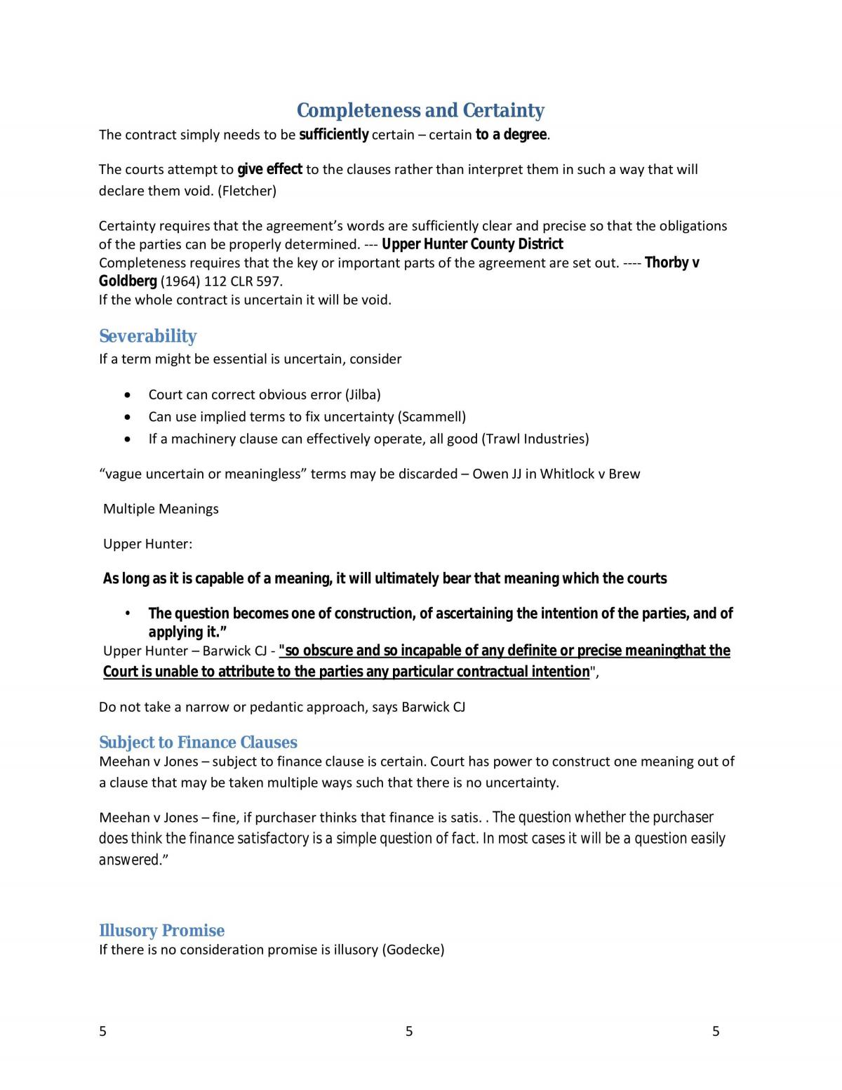 Contracts Law Notes - Page 5
