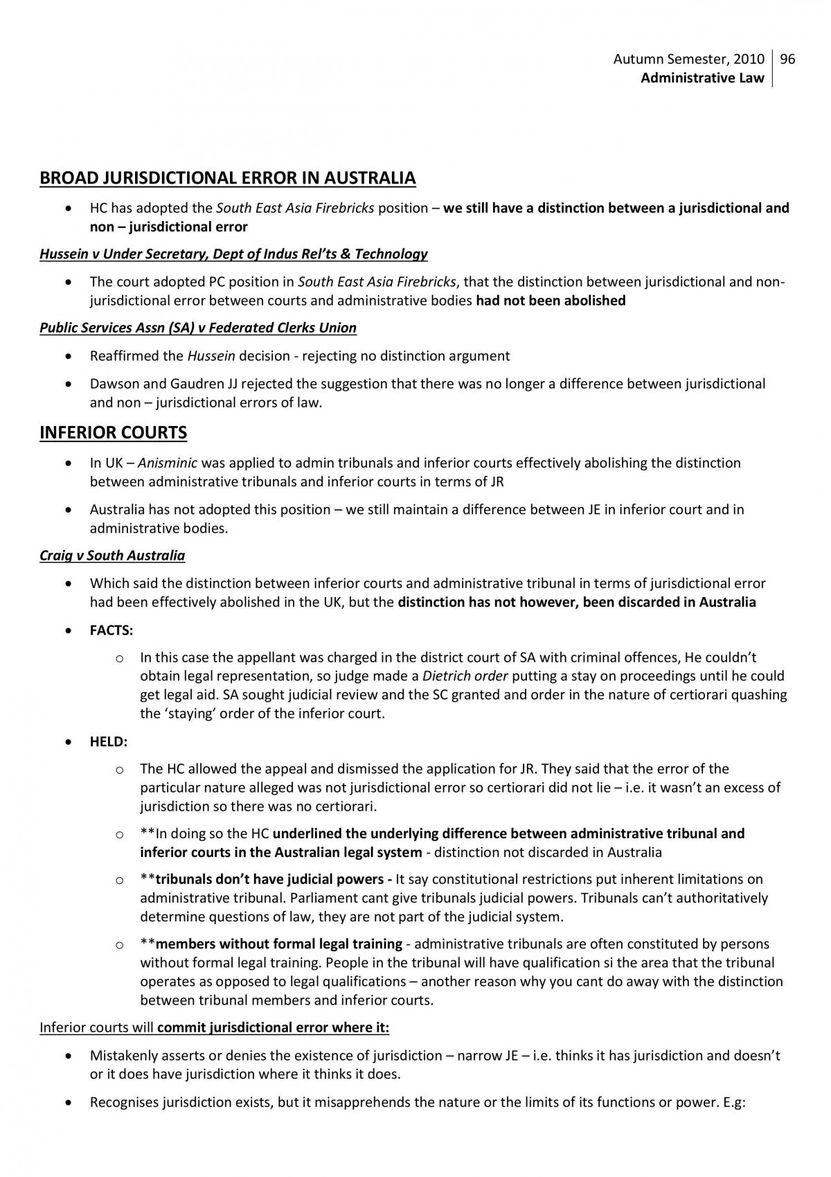 Administrative Law Notes Part A - Page 96