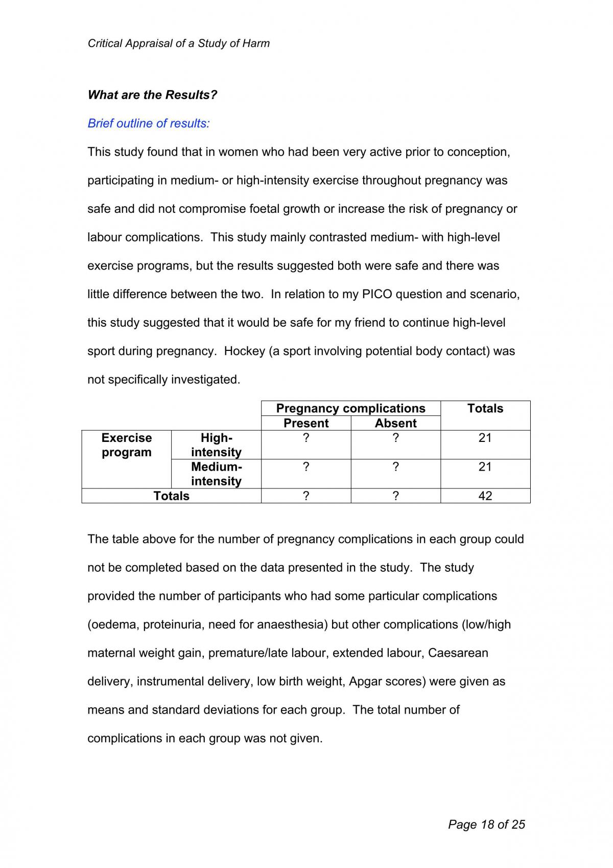EBCP Critical Appraisal of a Harm Article  - Page 18