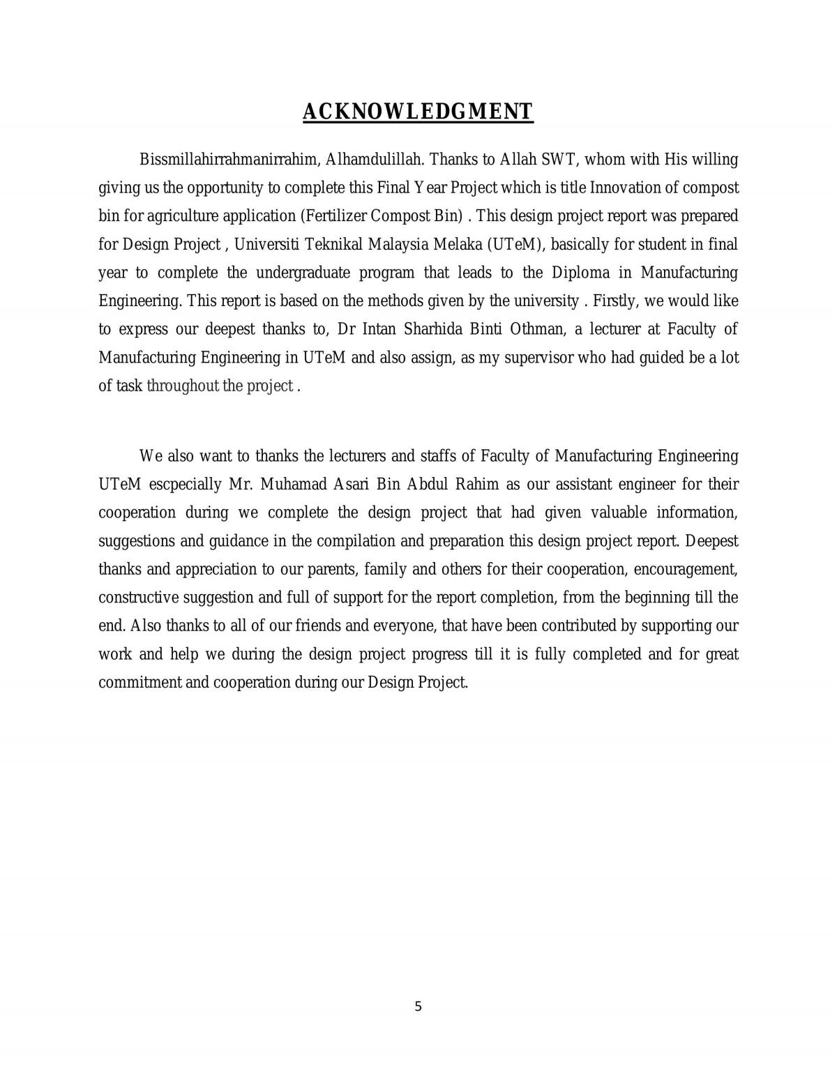 Final Year Project for Manufacturing Engineering - Page 5