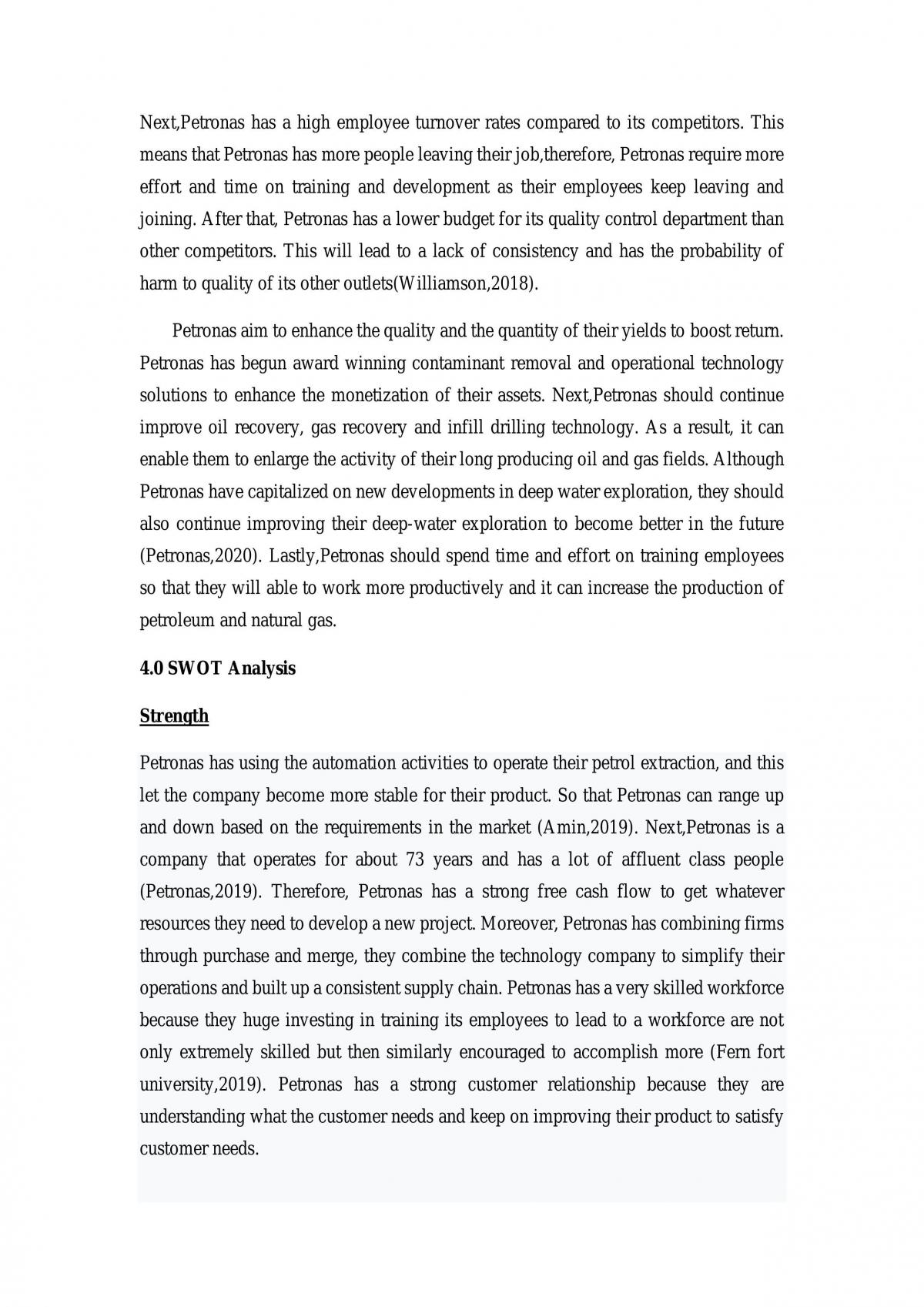 Essay discussing management of Petronas Sdn.Bhd - Page 5