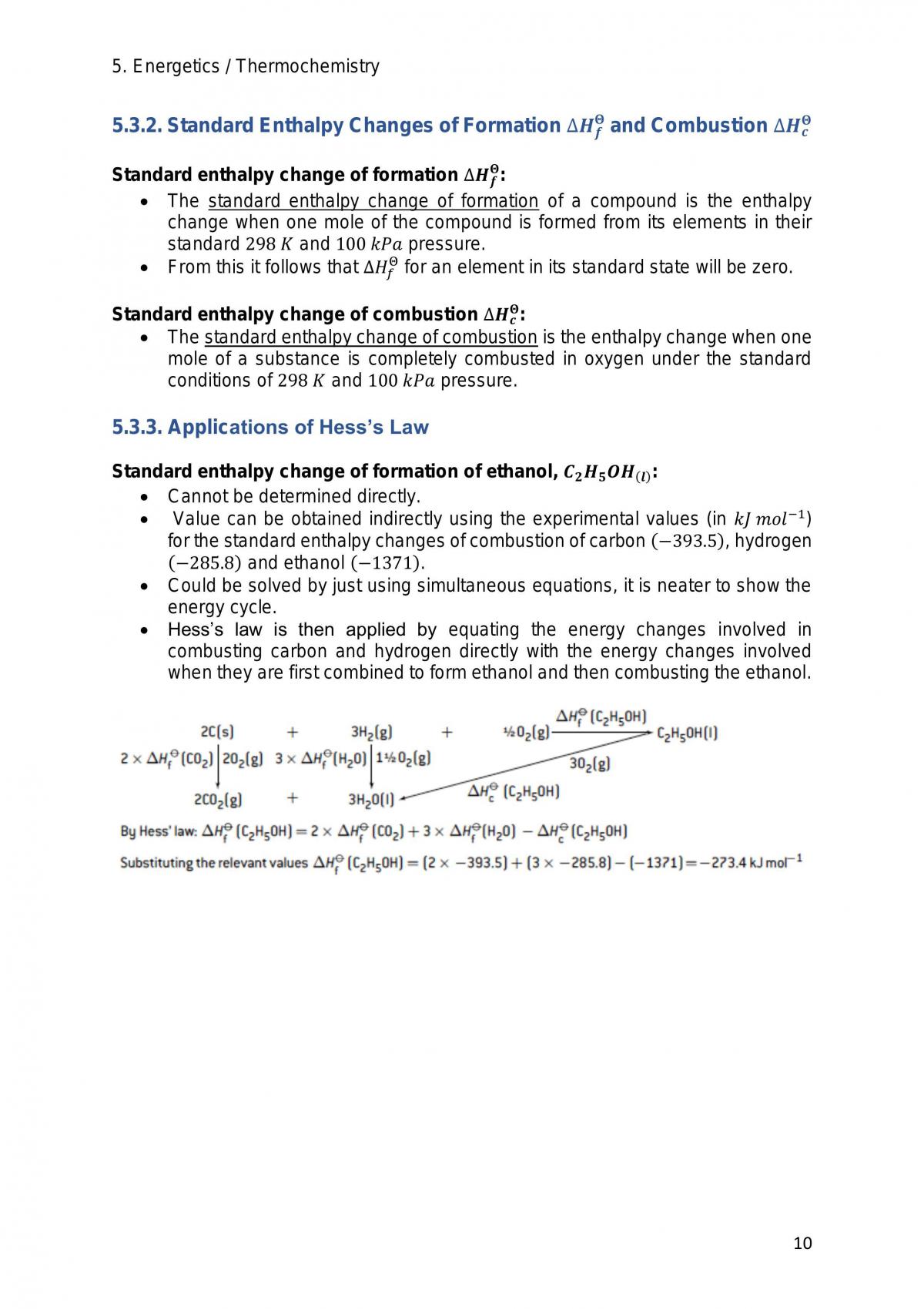 Topic 5 Energetics / Thermochemistry - Page 10