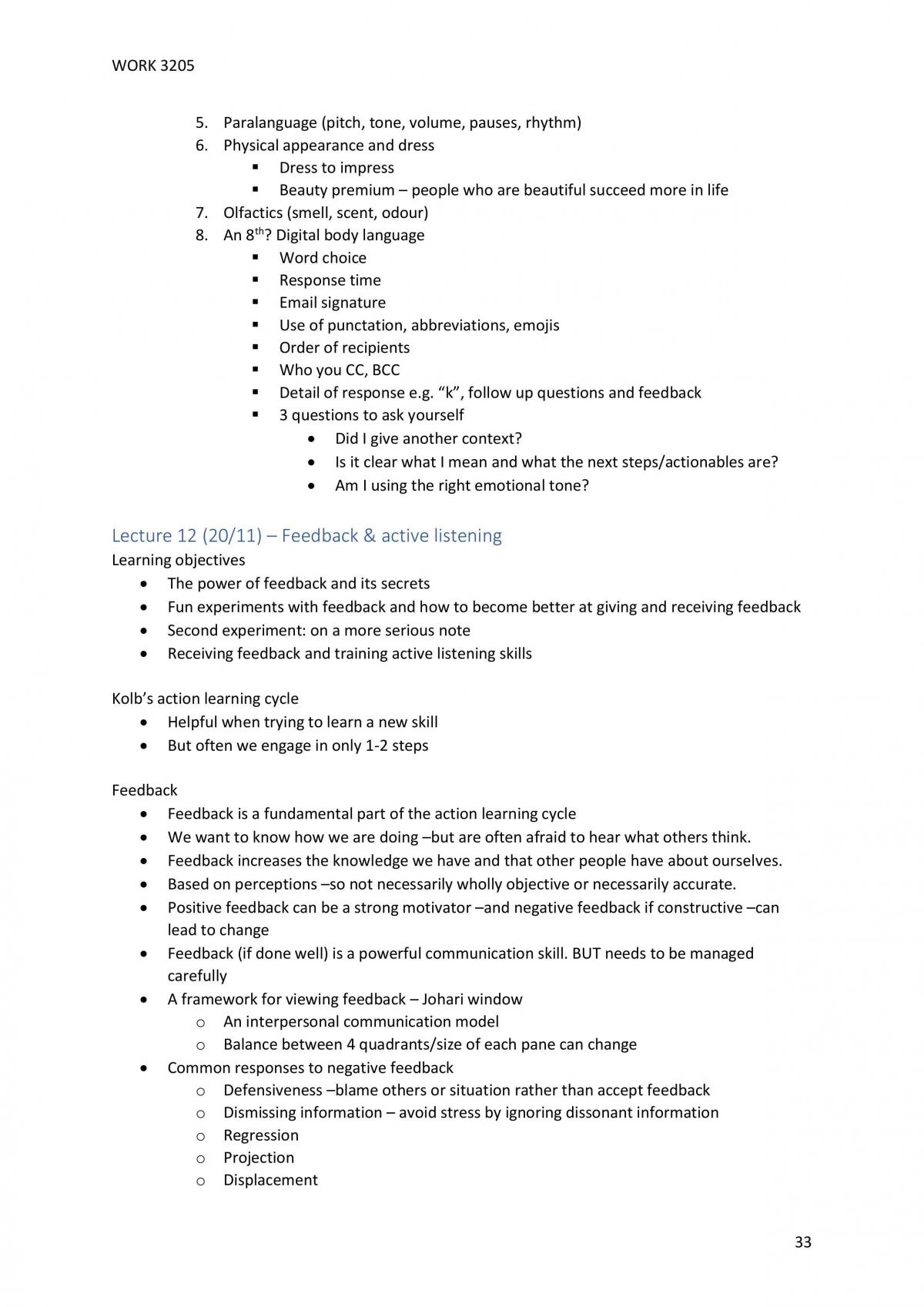 Organisational Communication Notes | WORK3205 - Organisational ...