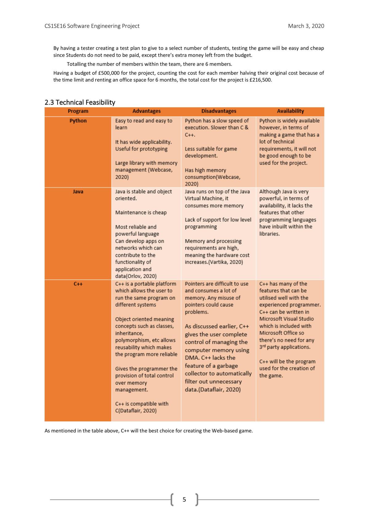 Software Engineering Individual Project Report - Page 0