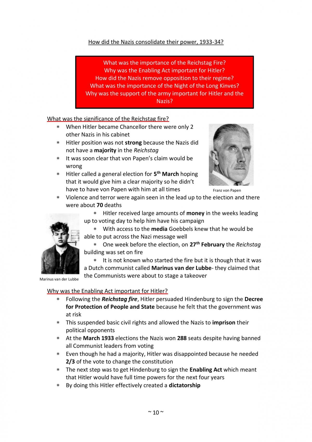 iGCSE Germany: A development of a Dictatorship - Page 10