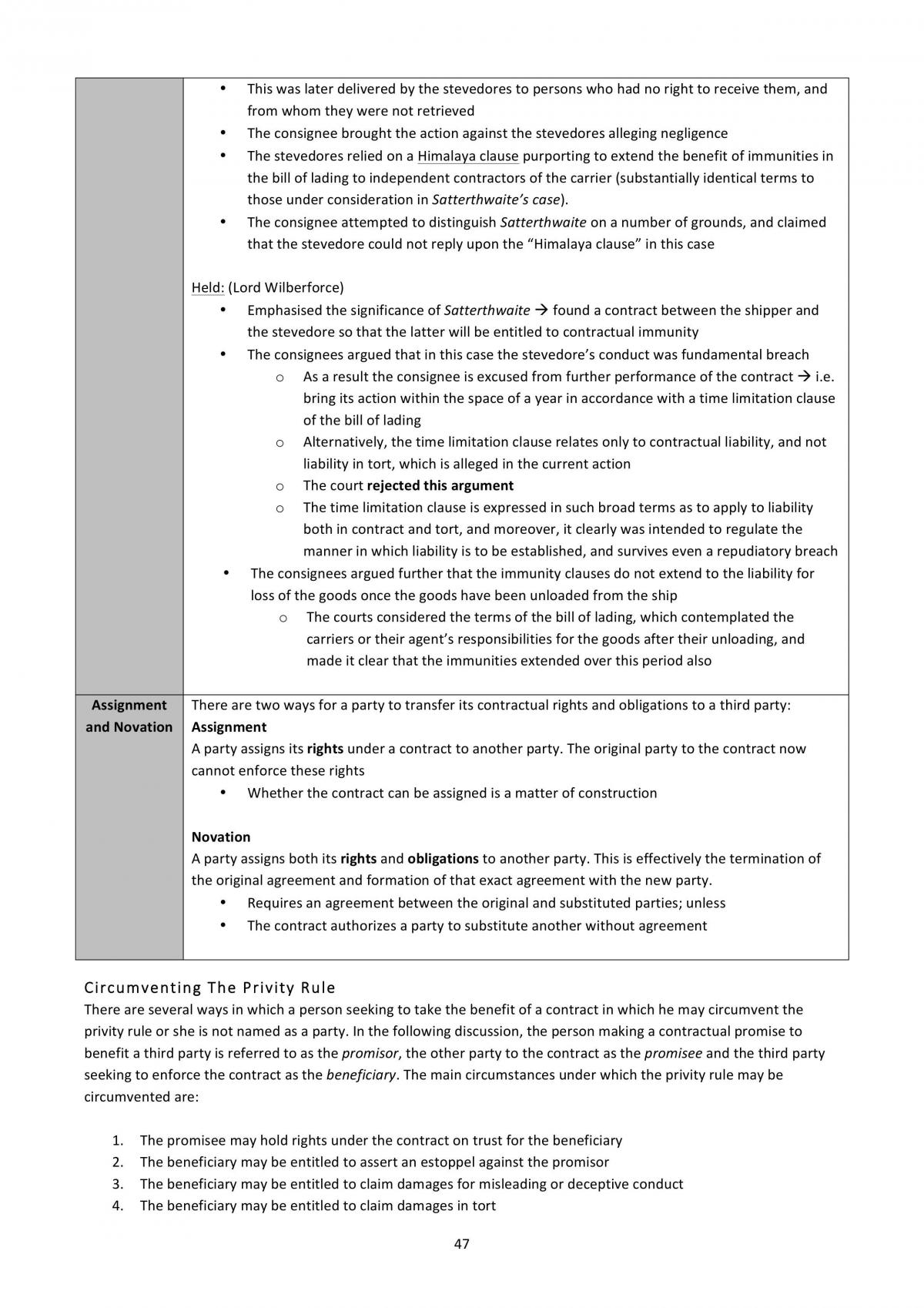 Complete set of notes for LAWS1150 - Page 47