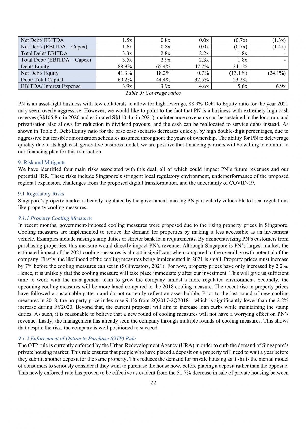 FIN4761A Private Equity PropNex Case Study - Page 21