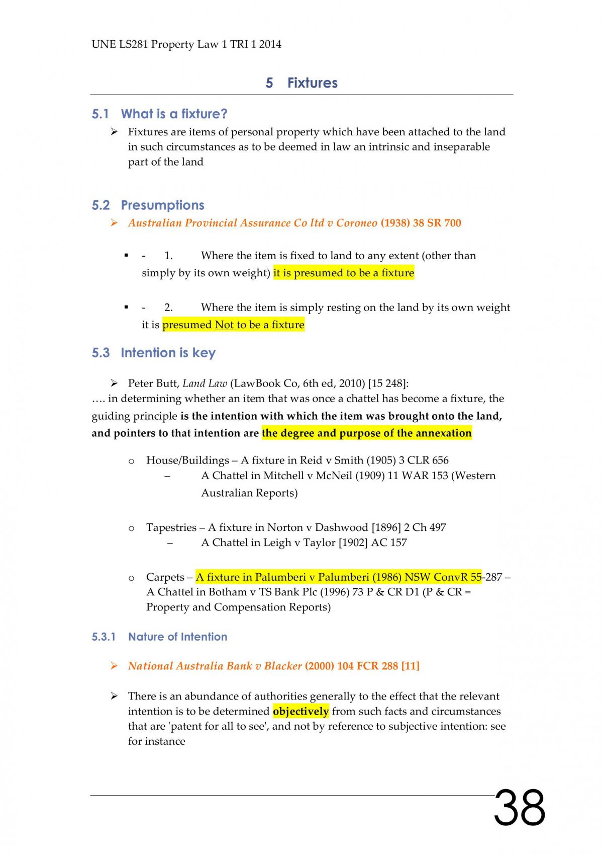 Property Law 1 Summary Notes - Page 38