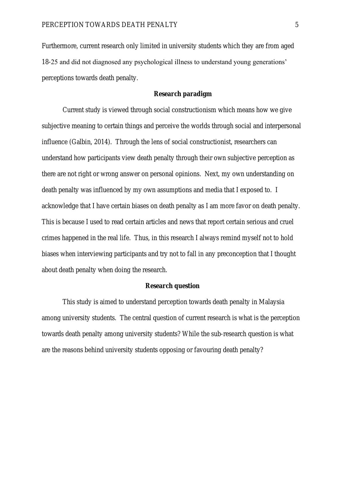 Perceptions towards Death Penalty among University Students - Page 0