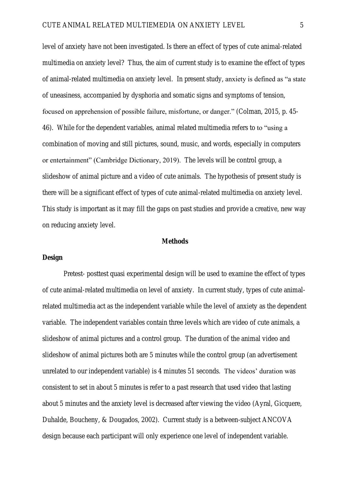 The effect of types of cute animal-related multimedia on anxiety level - Page 0