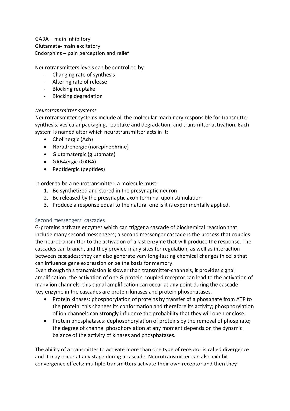 Introduction to Neuroscience - Full Notes - Page 33