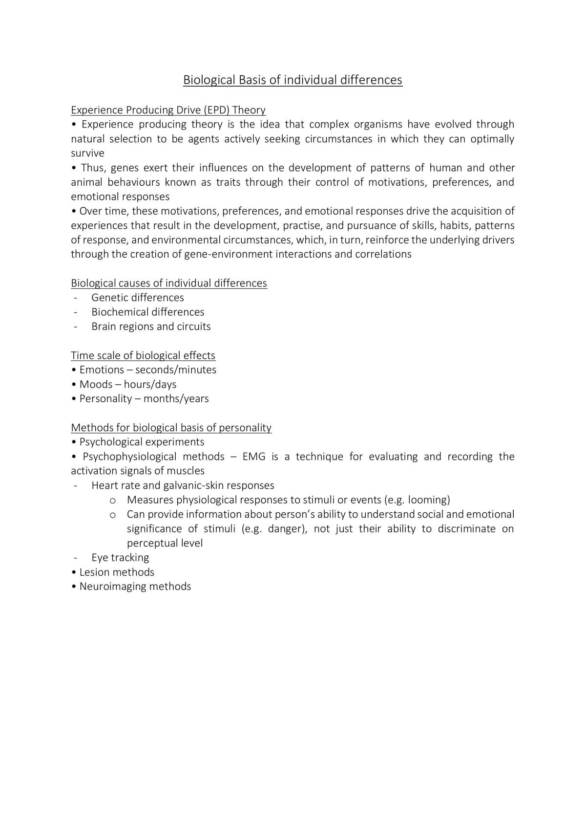 Conceptual and Historical differences and individual differences lecture notes - Page 30