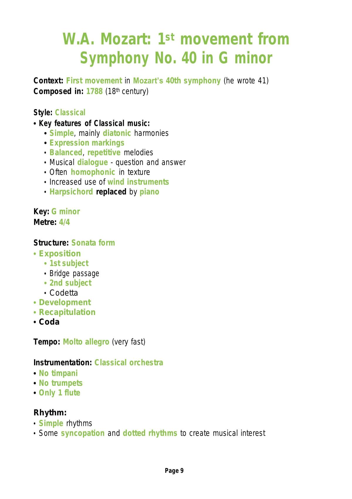 AQA GCSE Music - comprehensive notes - Page 0