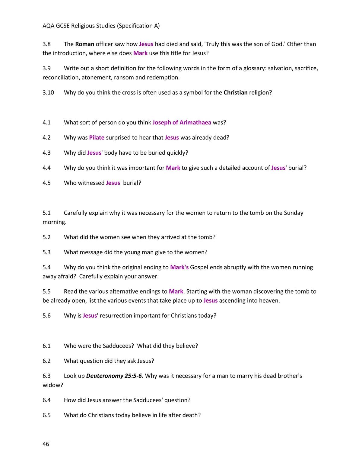 Option A - Religious Studies - Page 46