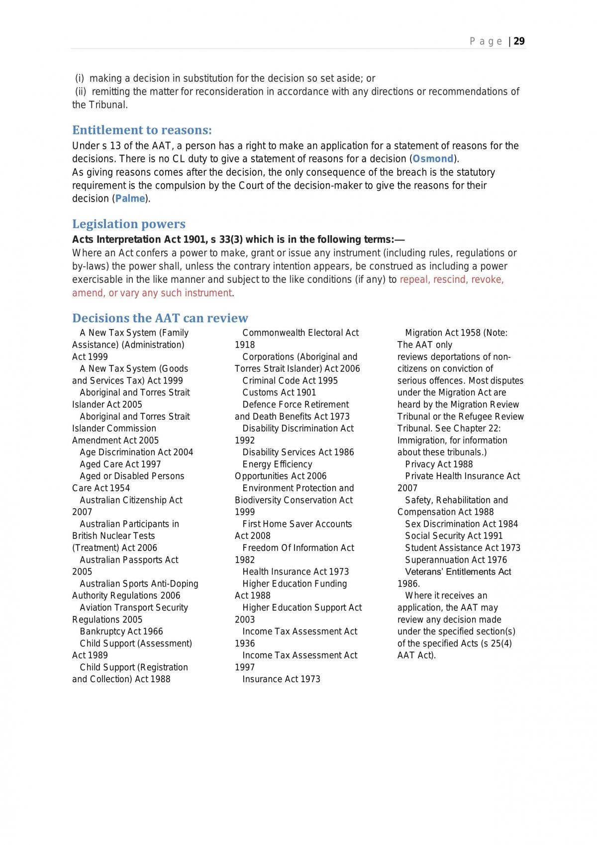 Admin law subject notes - Page 29