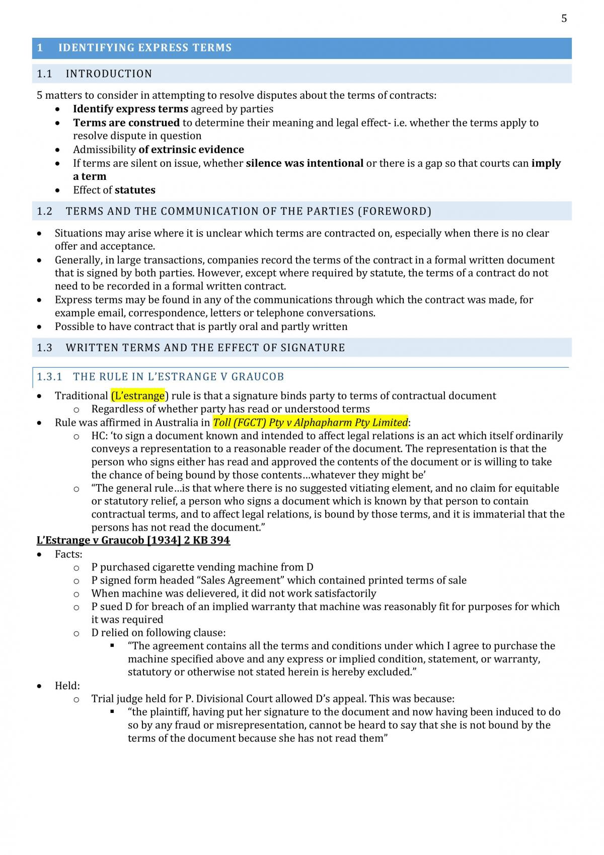 LAWS1075 Course Notes - Page 5