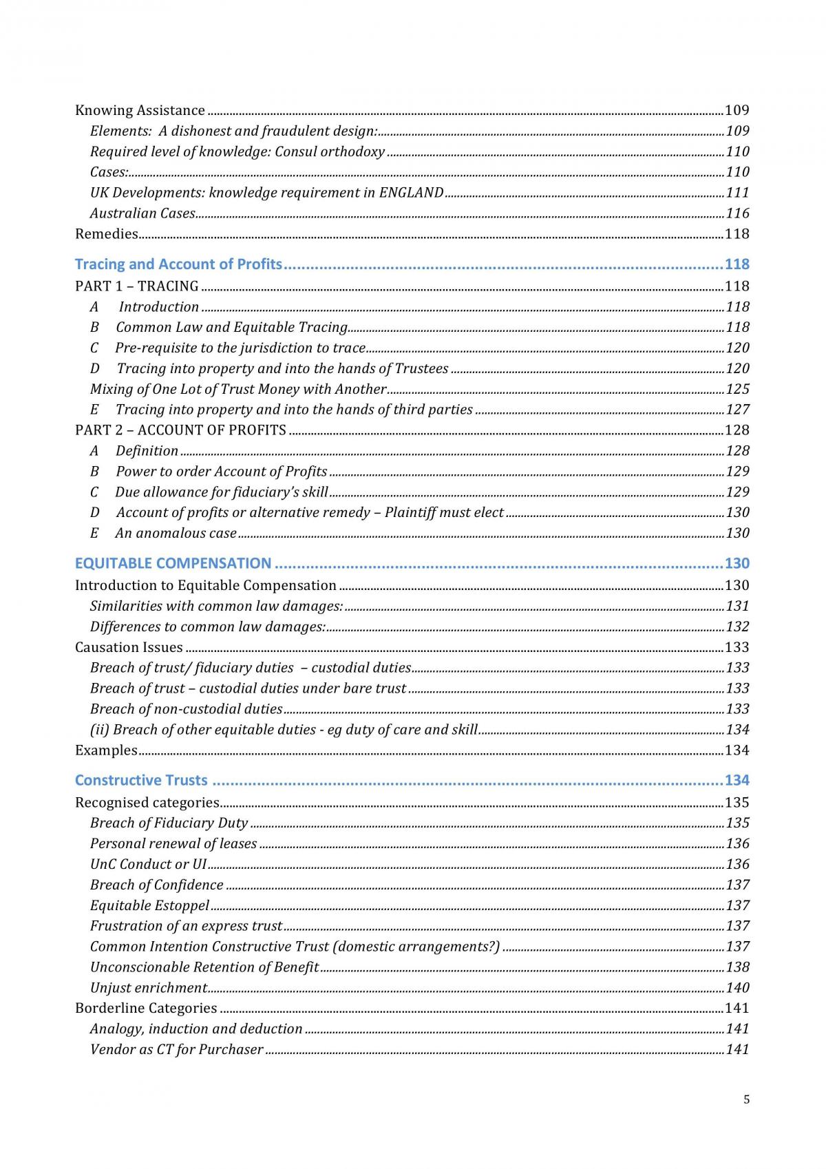 Equity And Trusts Notes - Page 5