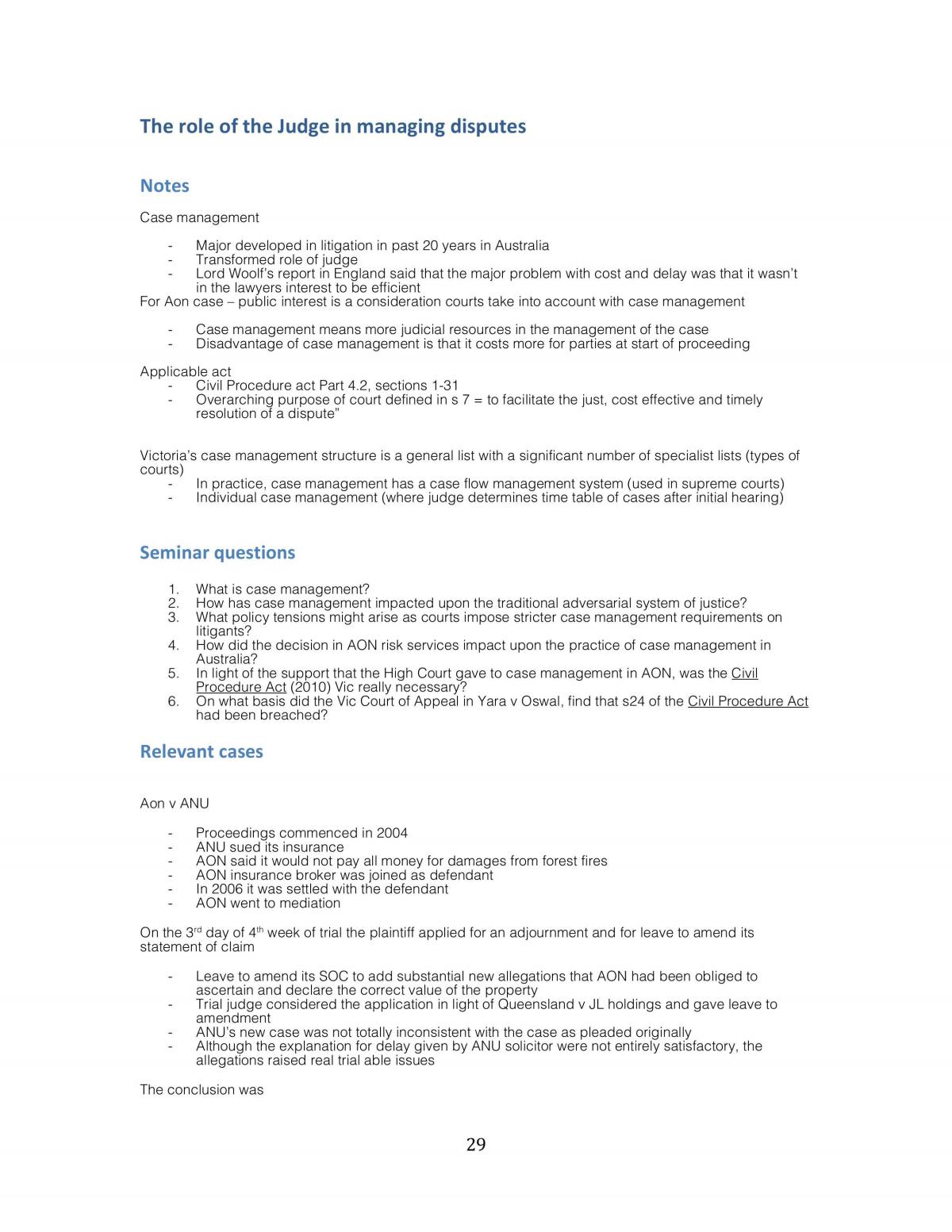 Course Notes Dispute Resolution  - Page 29