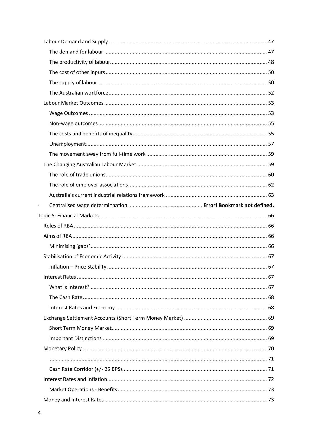 Preliminary Economics Study Notes - All Topics (HSC) - Page 5