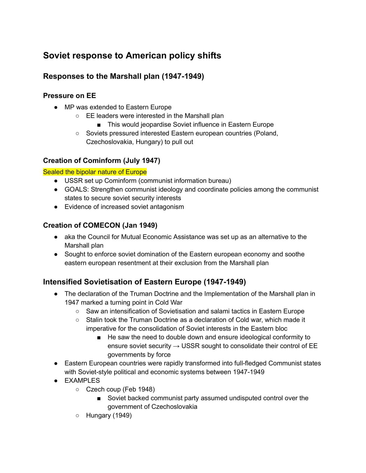 Start of Cold War notes - Page 18