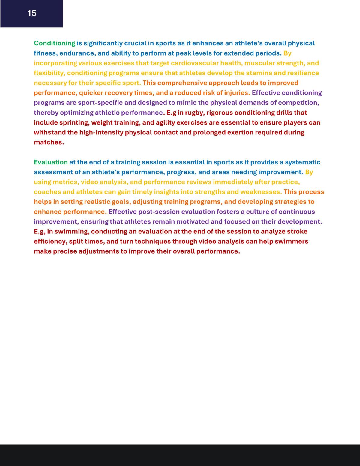 Year 12 PDHPE Improving Performance Notes - Page 15