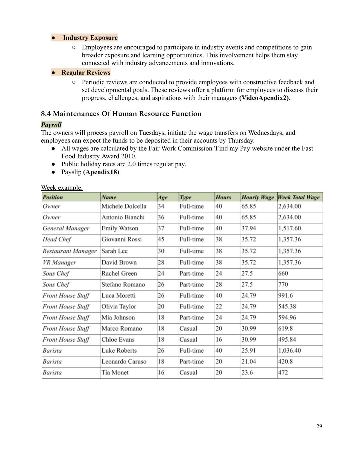 Business Plan  - Page 29