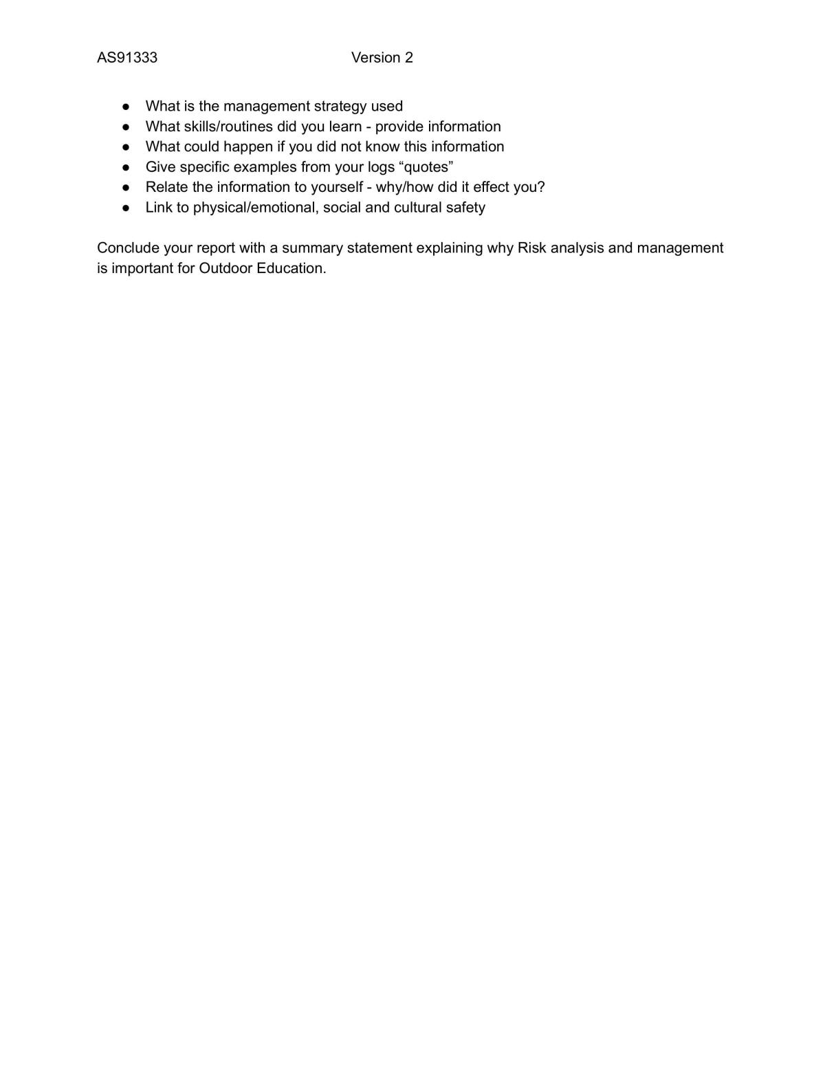 Level 2 Outdoor Education 91333  - Page 5