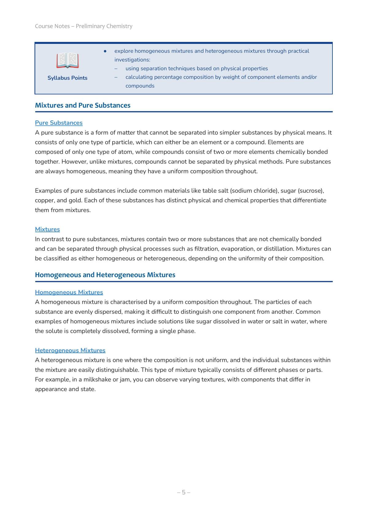 HSC Year 11 Chemistry – Complete Notes *sorted by syllabus dot points - Page 5