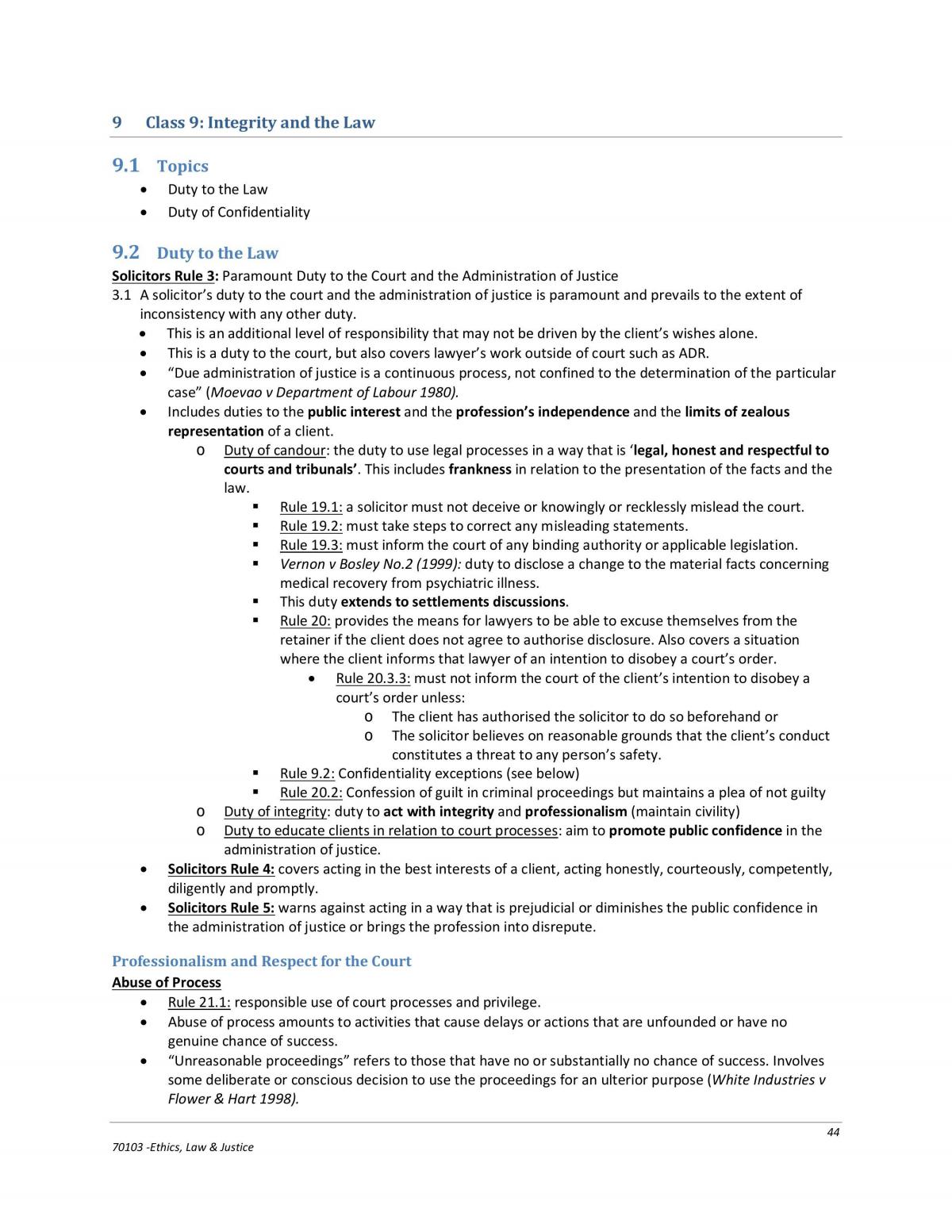 Complete Ethics, Law and Justice Notes - Page 44