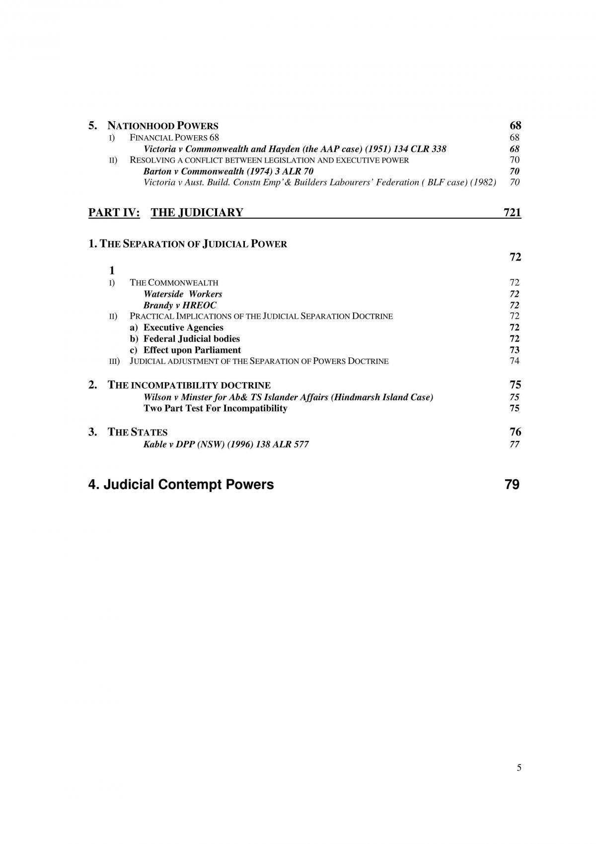 Australian Public Law study notes - Page 5