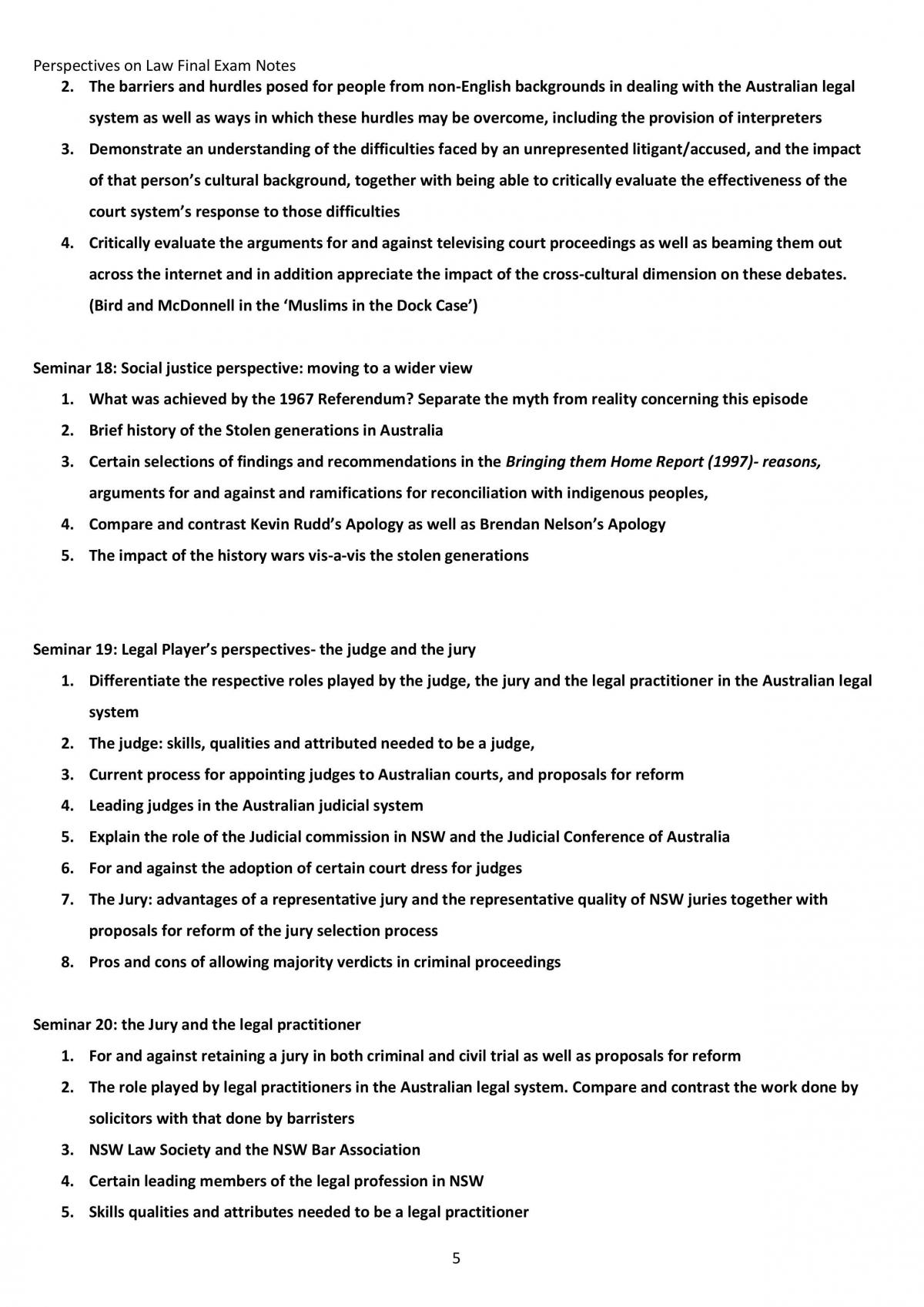 INDEPTH NOTES PERSPECTIVES ON LAW - Page 5