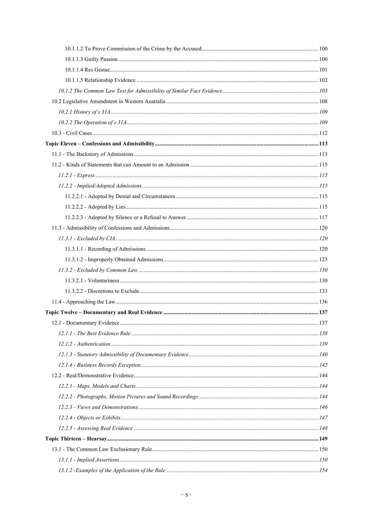 Complete Evidence Notes - Page 5