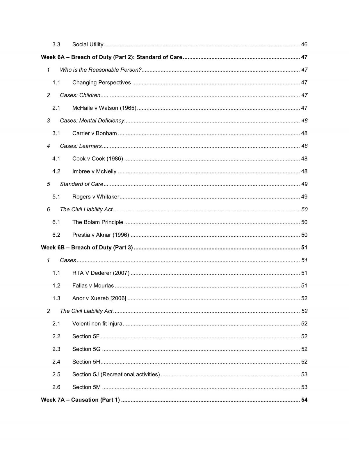 Complete Notes - LAWS1061 (Torts) - Page 5