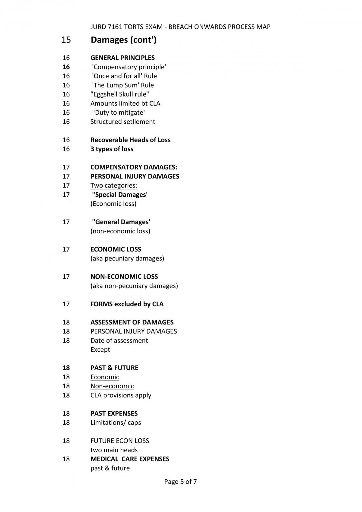JURD7161 Torts Complete Exam Notes - Page 5