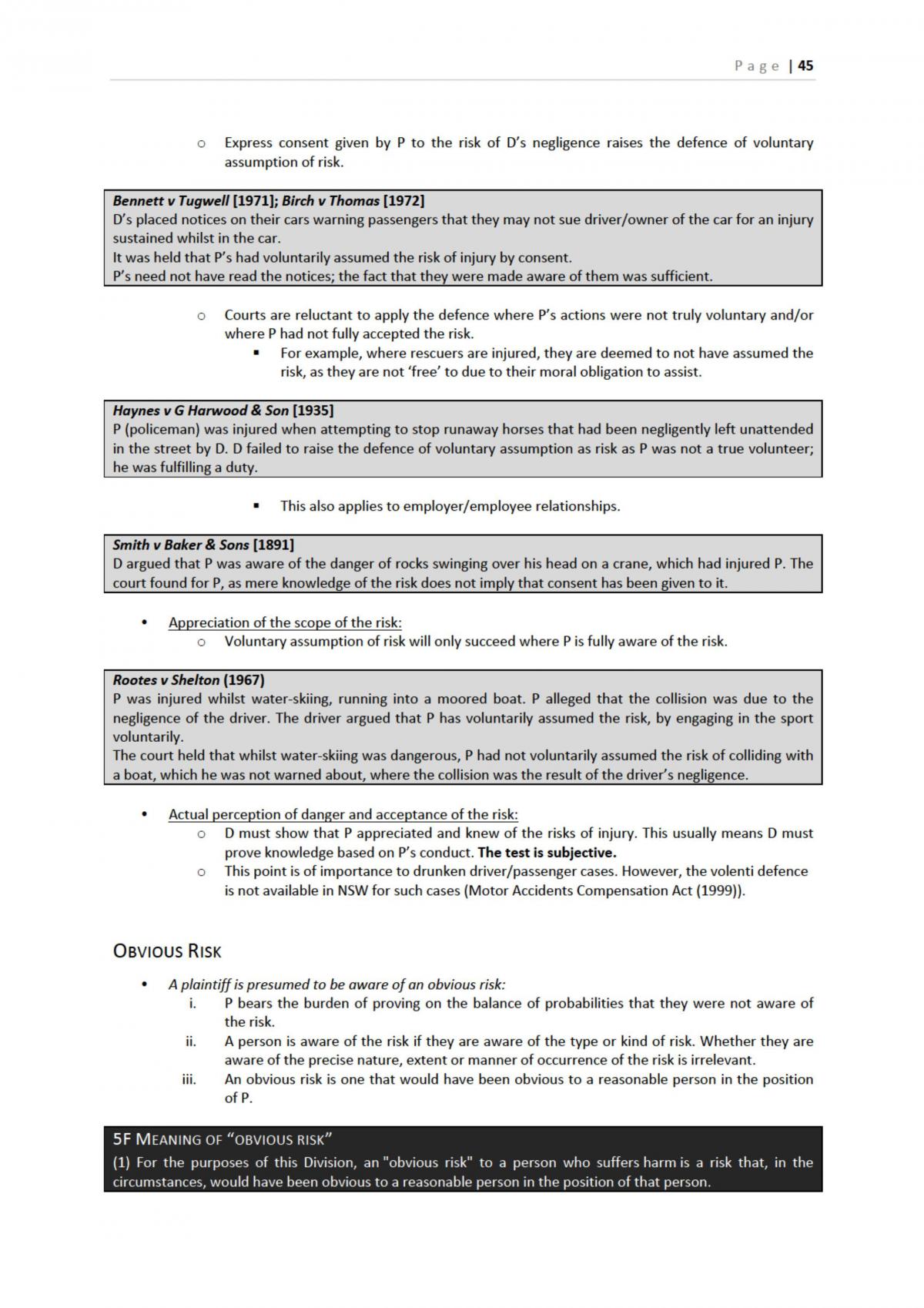 Complete Torts Notes - Page 45