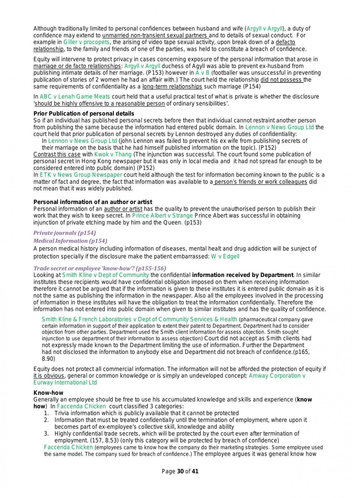 LAW2212 Equity Exam Notes - Page 30