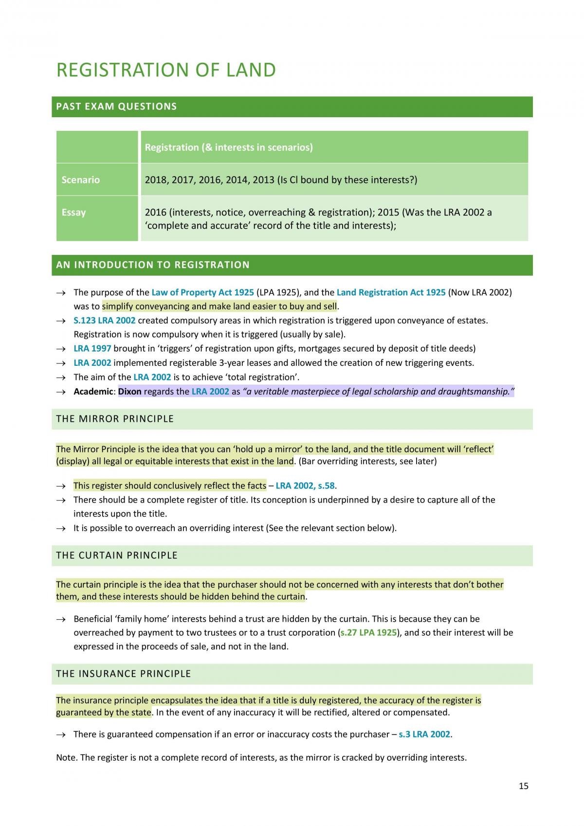 Land Law Complete Revision Guide - Page 16