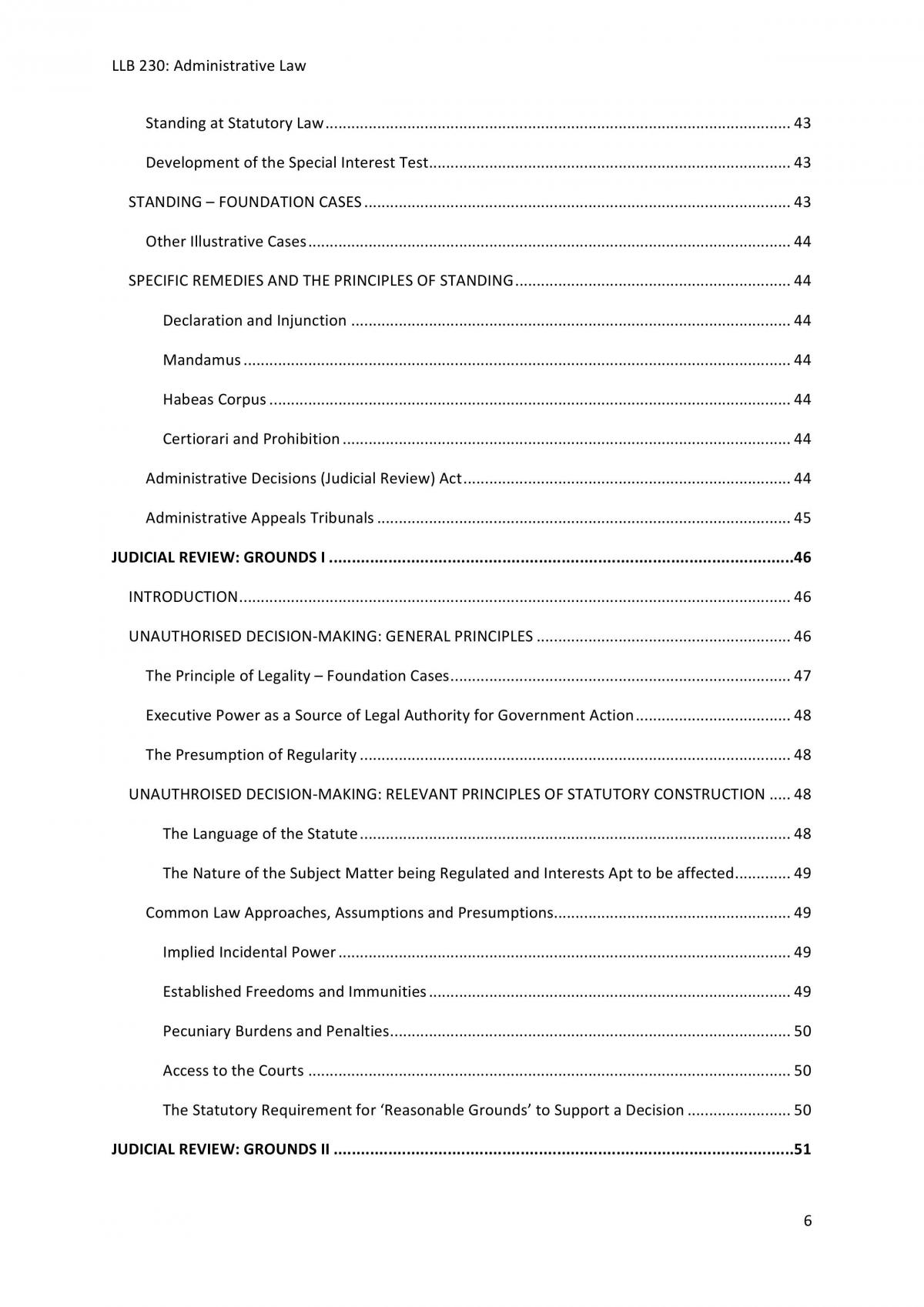 LLB230 Admin Law Exam Notes - Page 6