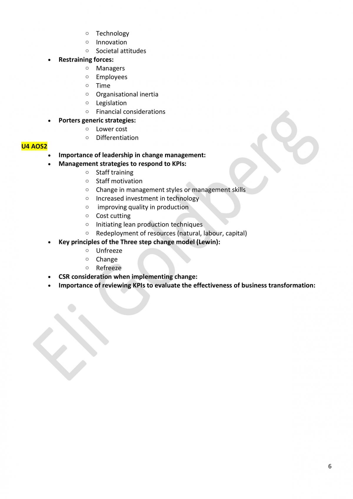 Business Management 3/4 Study Notes - Page 6