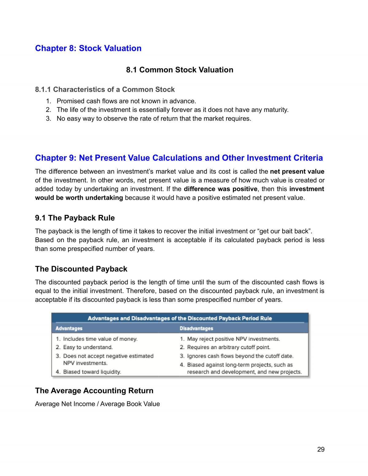 FNCE101 - Finance Study Notes  - Page 29