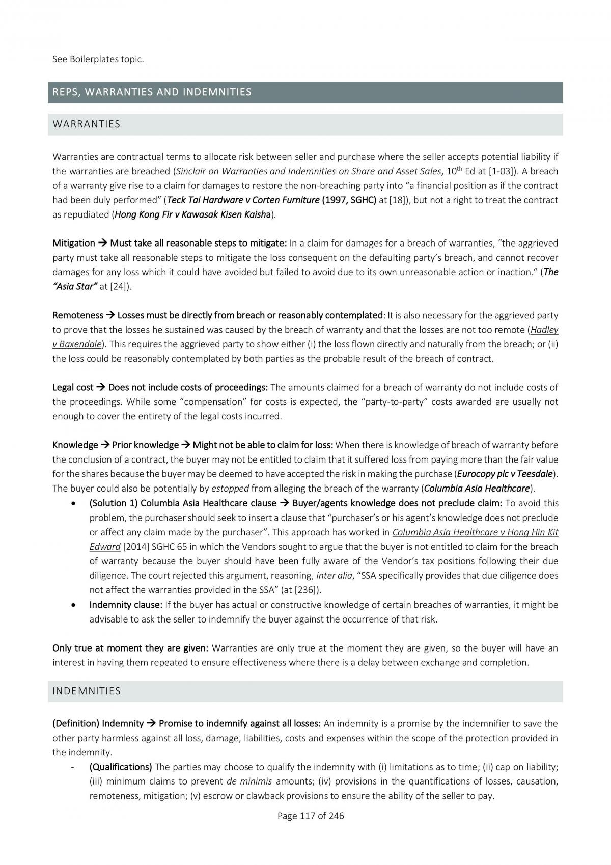Mergers & Acquisitions: A Practitioner's Perspective Notes - Page 117