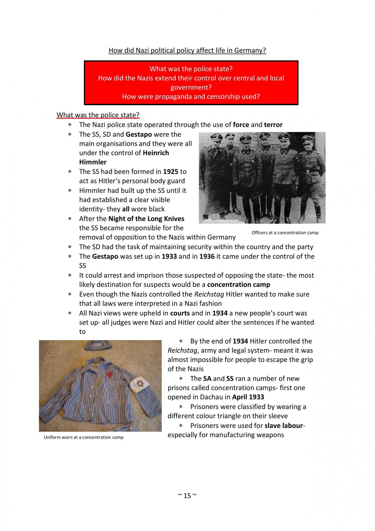 iGCSE Germany: A development of a Dictatorship - Page 15