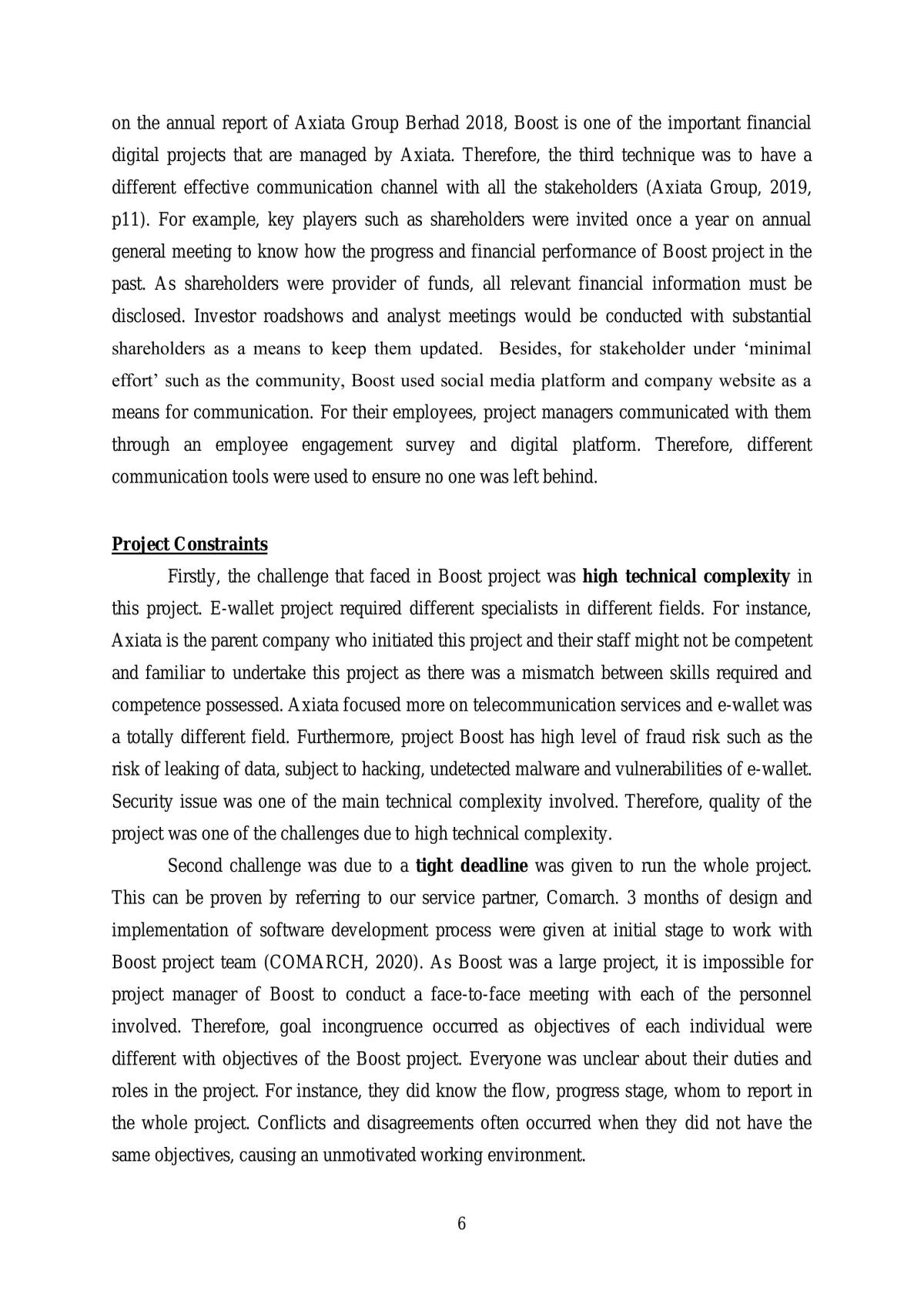 Assessment on Boost E-Wallet Project - Page 0
